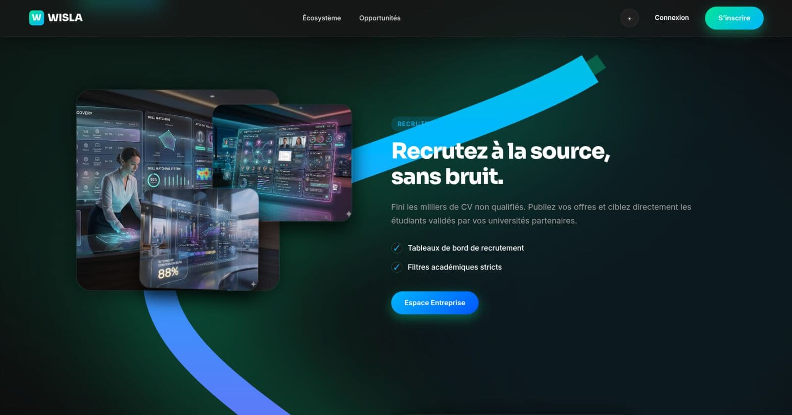 WISLA — the platform in dark mode